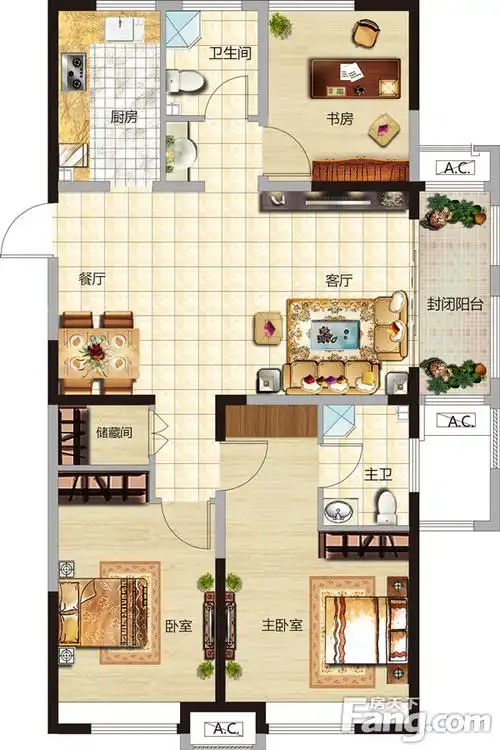 户型图:a1户型 蓝山湾项目位于李沧区重庆中路631号,项目内有幼儿园
