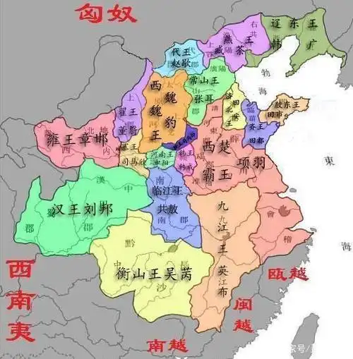楚汉之争时的地图