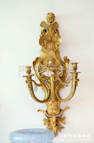 壁灯 仿古纯铜 电子吊灯 床头灯 黄铜 烛台欧式 会所别墅壁灯