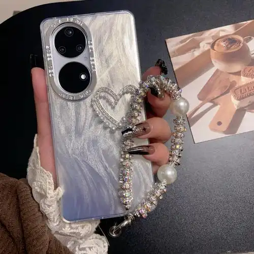 适用华为mate60pro银色手机壳mate50高级感mate40/30pro防摔p60/50/40