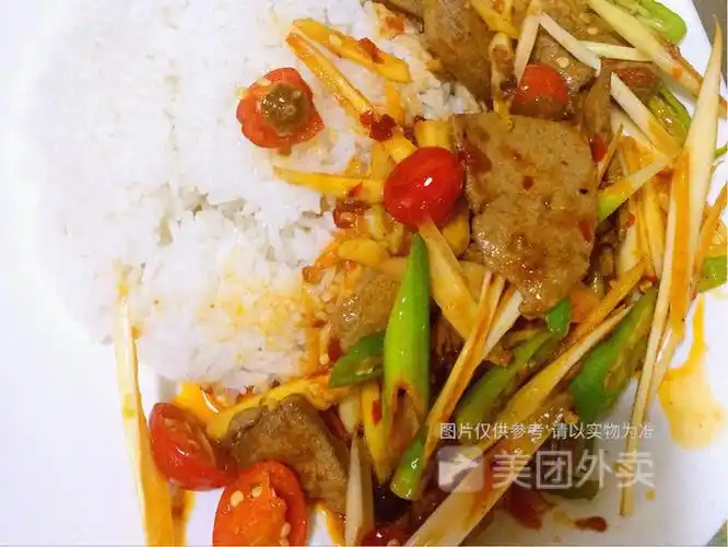 泡椒猪肝盖饭图片