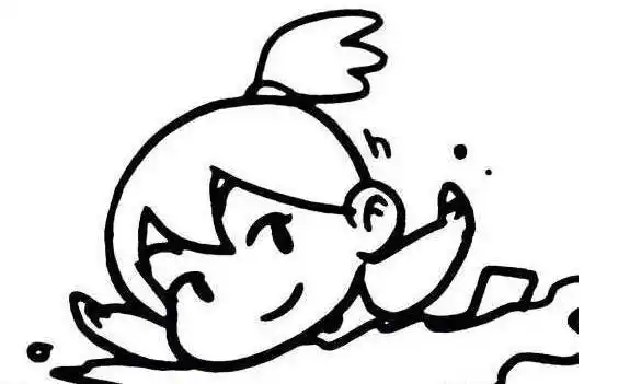 游泳简笔画儿童画 游泳简笔画儿童画玩水的简笔画