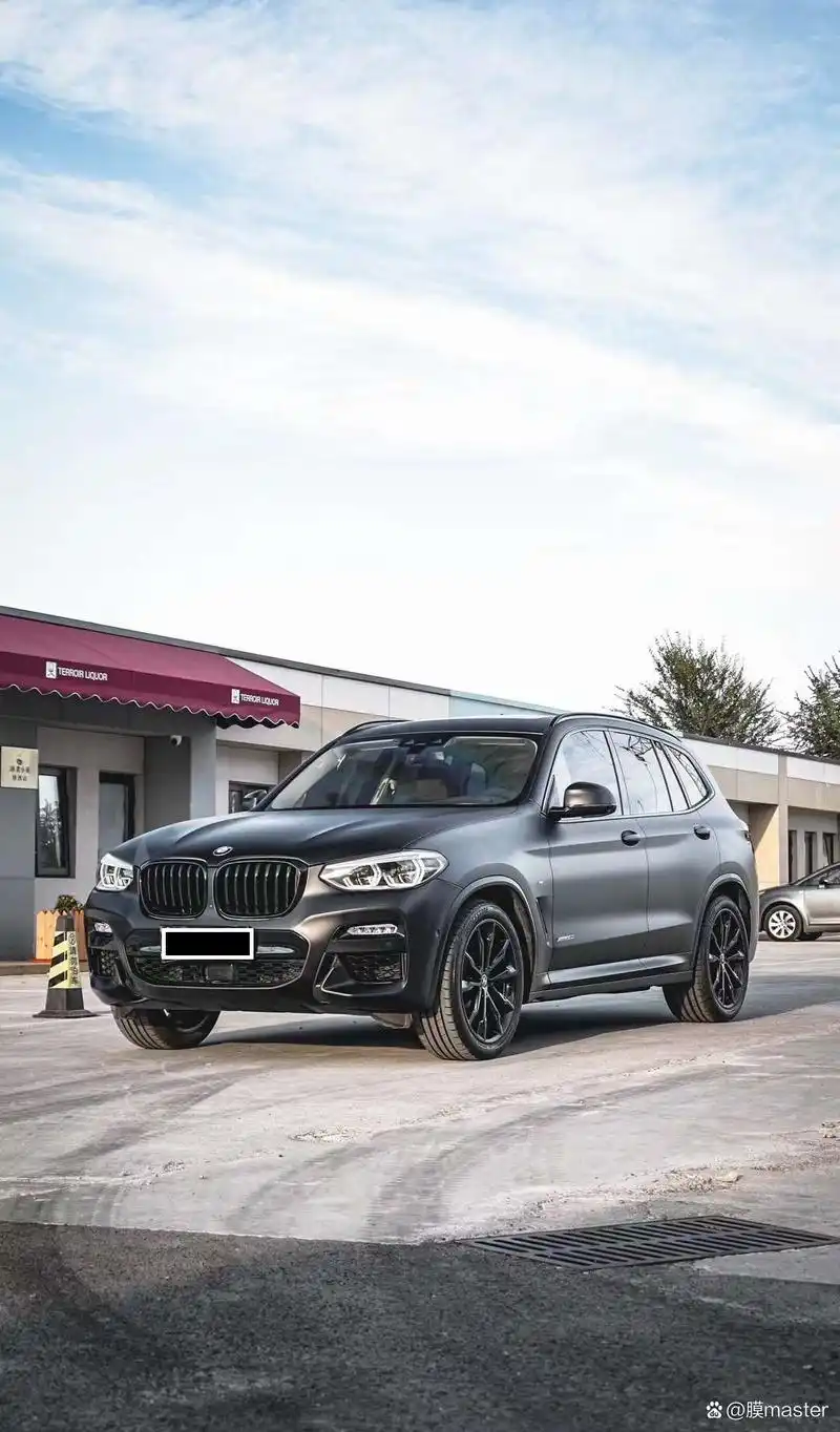 97" 快来看看这辆改色磨砂黑的宝马x3,是不是比原车更炫酷?