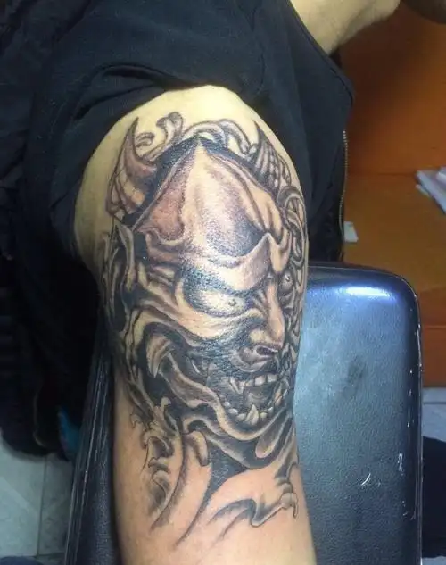 大臂般若纹身图片