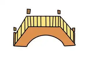 双拱桥简笔画