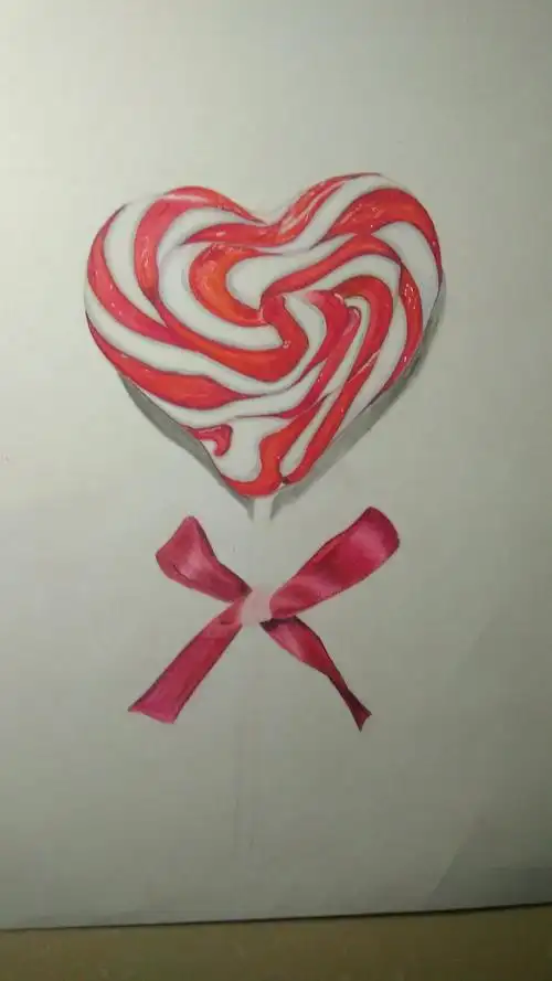 彩铅画棒棒糖