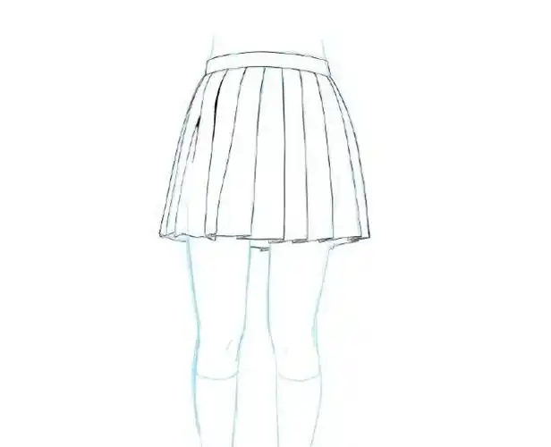 分享一组多角度的夏日女生短裙绘画模版参考图片,裙摆难画是都知道的