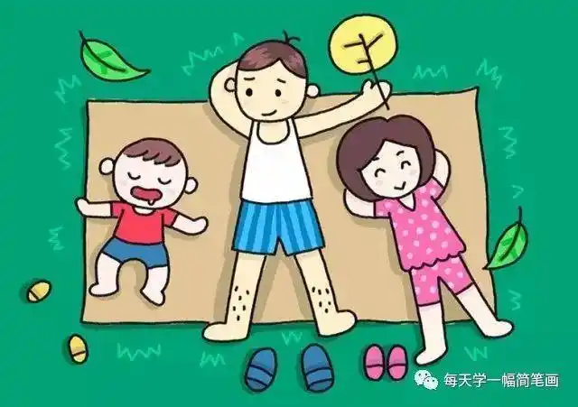 夏天是什么样的简笔画夏天的快乐时光简笔画春夏秋冬简笔画夏天的快乐