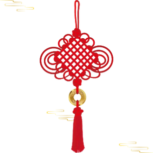 手绘中国风新年喜庆节日中式中国结装饰元素