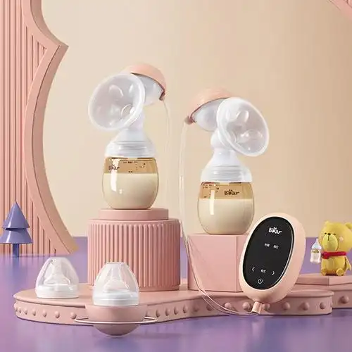 小熊bear吸奶器双边吸奶小巧便携电动吸奶按摩仿生无痛吸乳器母乳集奶