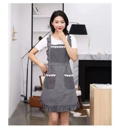 公主围裙纯棉韩版时尚可爱围腰定制家用厨房做饭奶茶店工作服花边