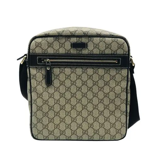 [9.8新]古驰gucci男士老花单肩斜挎包