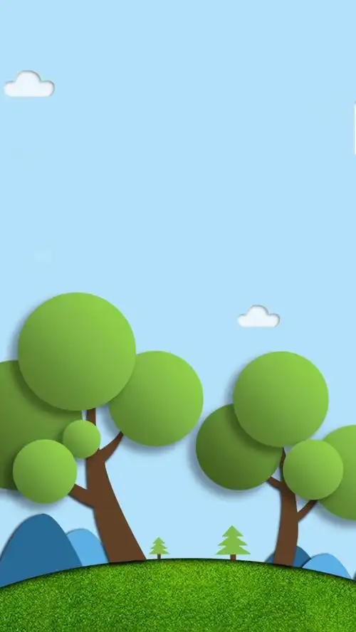 绿色环保植物扁平h5背景素材