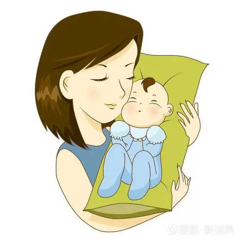 母亲抱着小婴儿用的爱