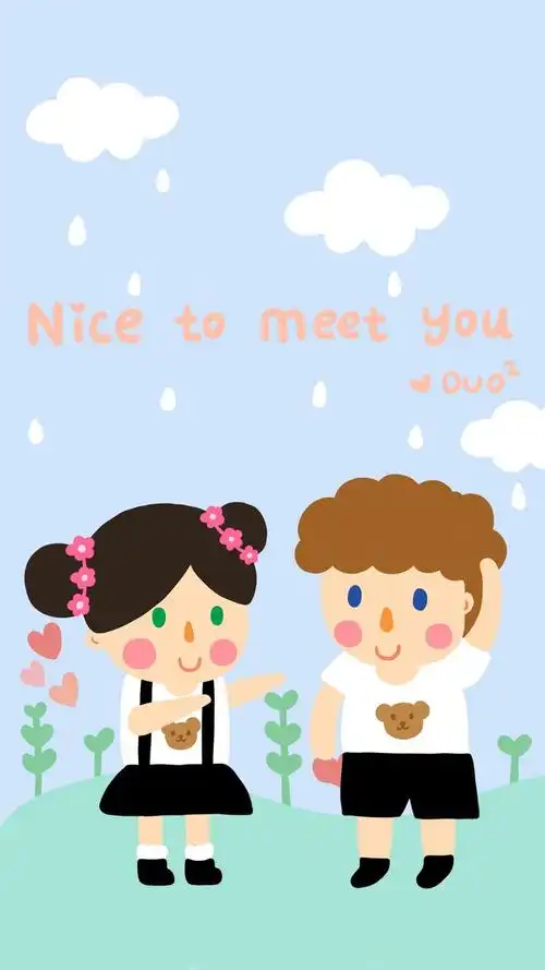 很高兴遇见你 #治愈系# #背景图# #.
