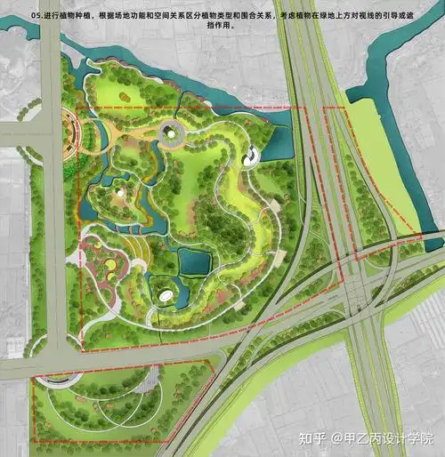 城市高架旁公园景观规划彩平图-出图步骤 - 知乎