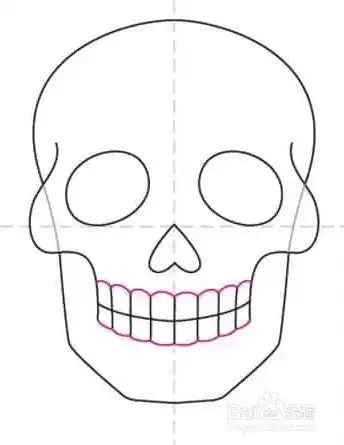 如何画一个头骨