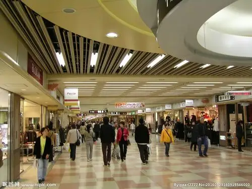 商场里的购物者图片