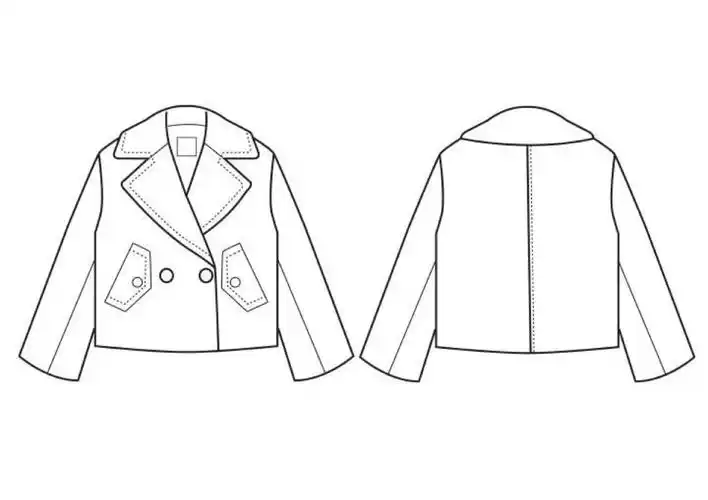 夹克款式图,来源网络