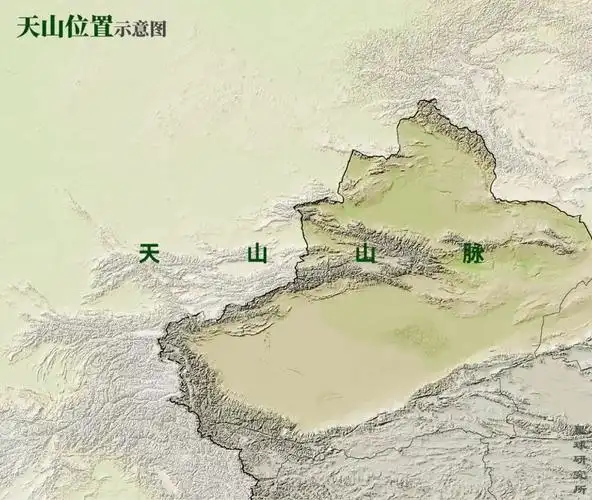 (天山位置,制图@巩向杰/星球研究所)▼堪称西域轴心在新疆中央虎踞龙