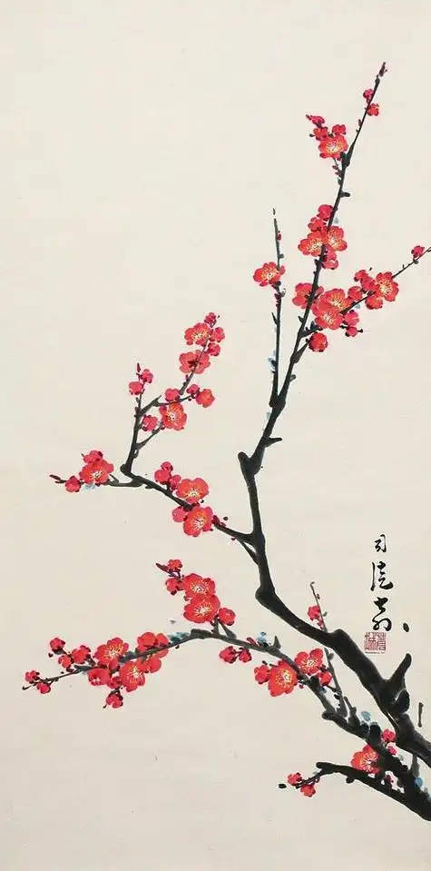 中国画梅花作品欣赏 中国画梅花作品赏析