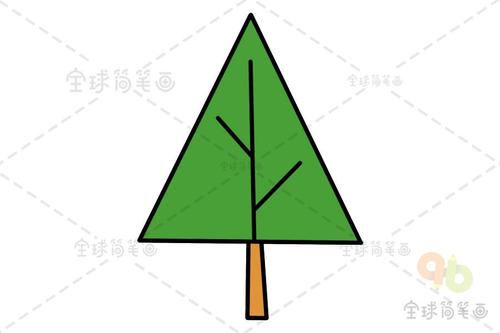 形状变变变 用三角形画树简笔画