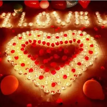 香薰蜡烛 无烟 浪漫求婚 表白创意 小蜡烛 diy蜡烛 心形圆形蜡烛