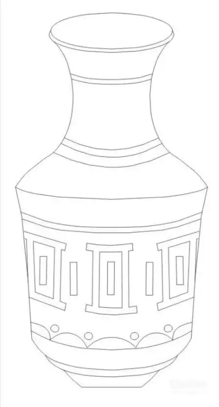 简笔画画青花瓷