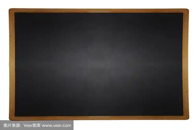 白色背景上的空白黑板