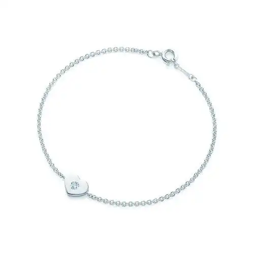 (蒂芙尼) 925纯银tiffany心形镶钻手链grp06353