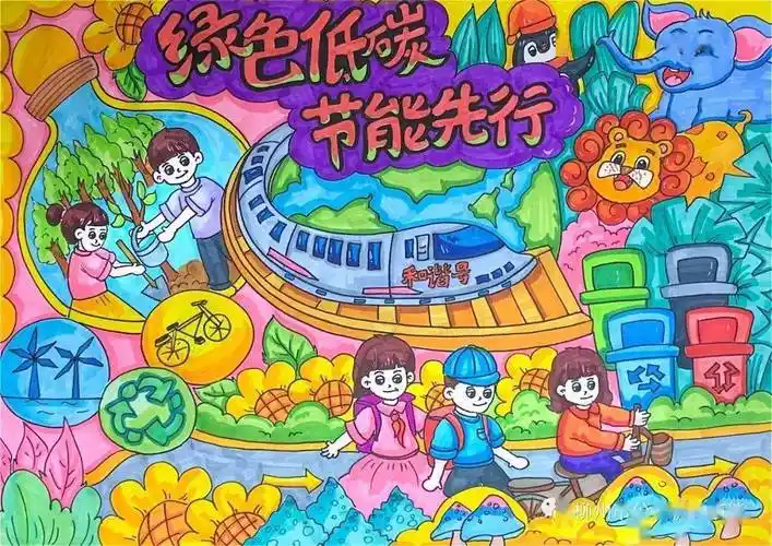获奖作品展绿色低碳节能先行绘画篇