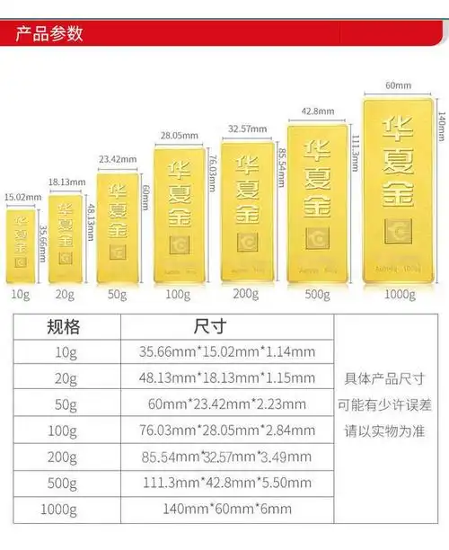 huaxia bank 华夏银行 黄金投资金条100g au9999