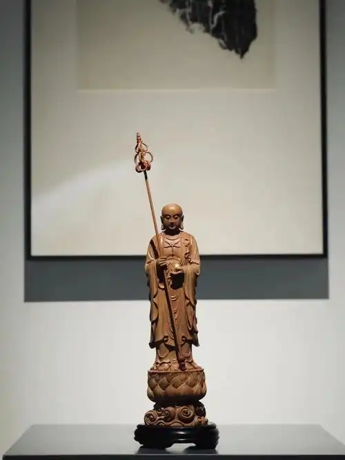 地藏王菩萨老山檀黑肉造像