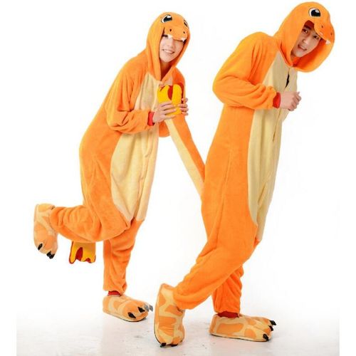 小火龙动物连体睡衣大人儿童亲子套装宝宝法兰绒加厚动漫服onesie