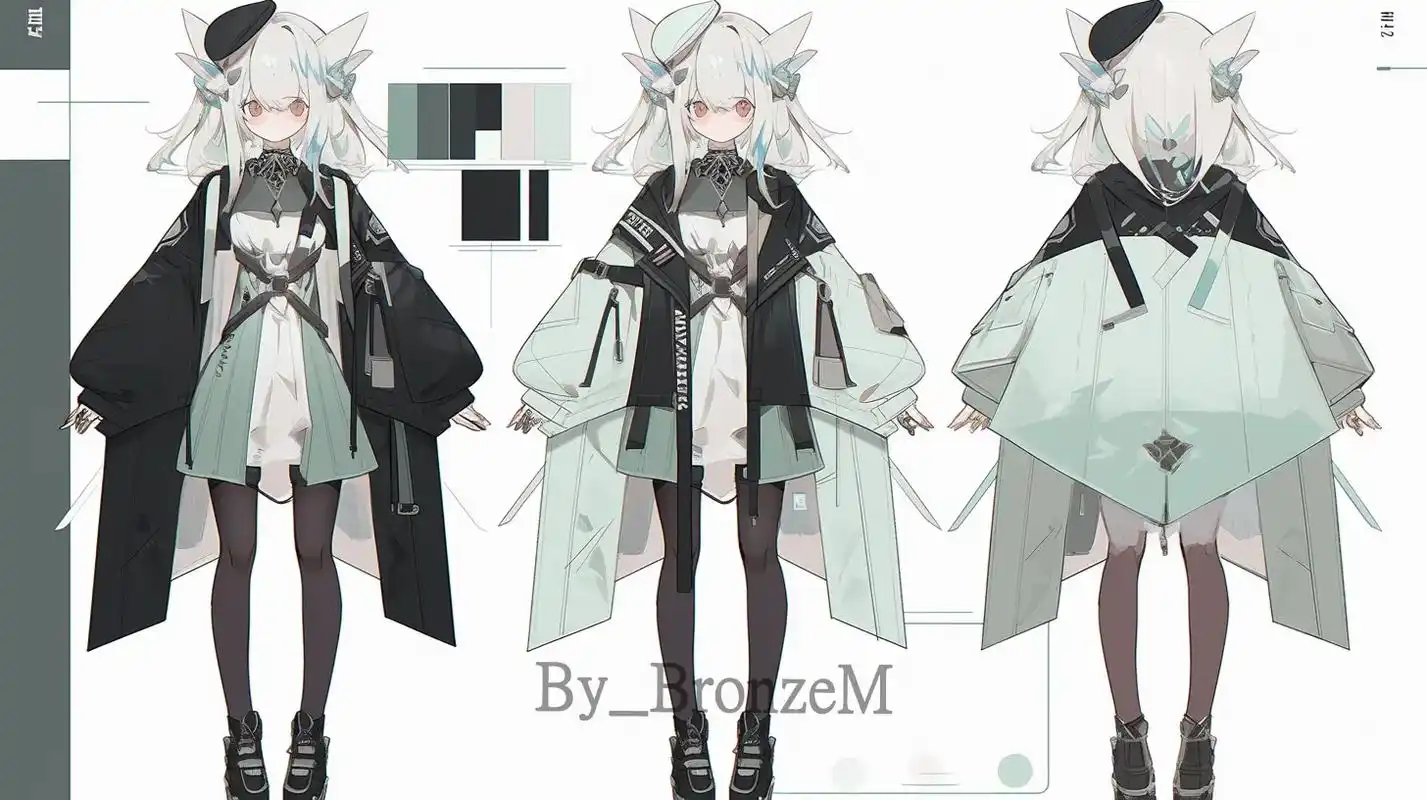 midjourney角色设计三视图 - 抖音