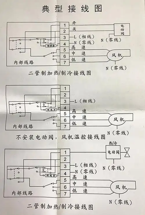 定制旋钮开关面板三速开关机械式温控器风机盘管温度控制器3钮机械