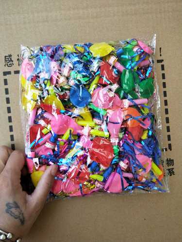 气球哨子金丝口哨儿童有声玩具吹气宝宝生日气球