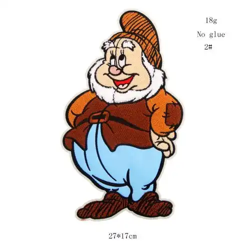 卡通七个小矮人毛巾绣布贴刺绣布贴字母珠片布贴补丁贴服装辅料