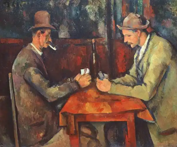 玩纸牌者-保罗·塞尚_世界美术_公图艺术