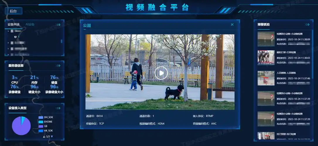 tsingsee视频智能分析系统ai算法针对遛狗不拴绳行为的监管方案