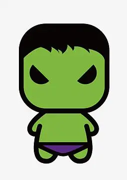 可爱,卡通,绿巨人,人物,形象