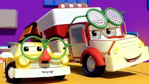 10:13学习街车怪物卡车自卸车挖掘机和出租车儿童卡通动画时 间:2018