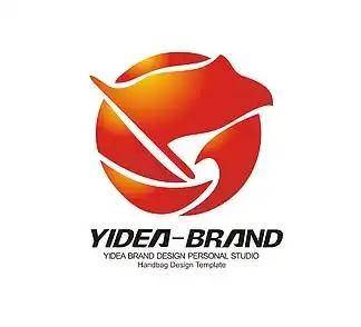 大气红色 i>logo /i>设计浪花旗帜标志设计