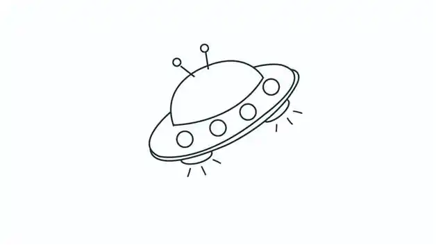ufo的简笔画怎么画ufo简笔画图片大全