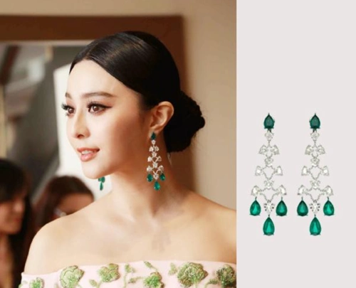 珠宝点睛, 范冰冰花仙造型惊艳戛纳_中国翡翠玉石网