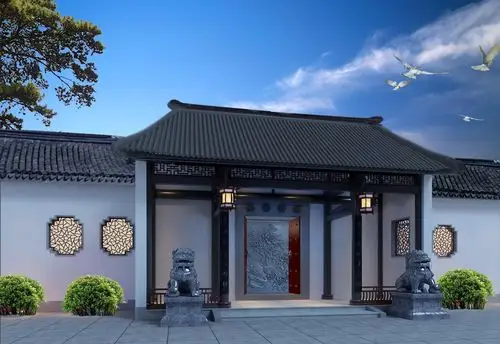 自身建筑又为体量较大的四合院,既有徽式传统民居的内敛,又具有现代