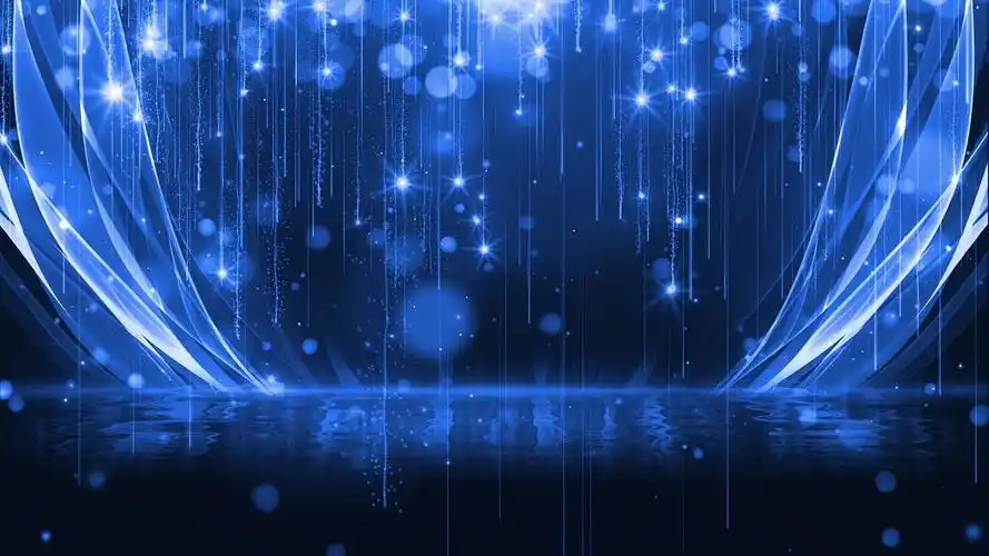 4k梦幻蓝色婚礼婚庆舞台背景蓝色婚礼婚庆舞台视频背景