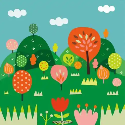 绿色花园儿童简笔画大全!-红豆饭小学生简笔画大全