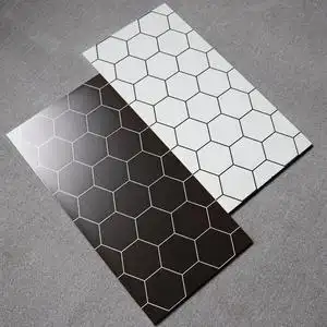 黑白格子地砖客厅