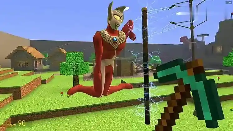 gmod游戏奥特曼敢碰漏电的电线杆